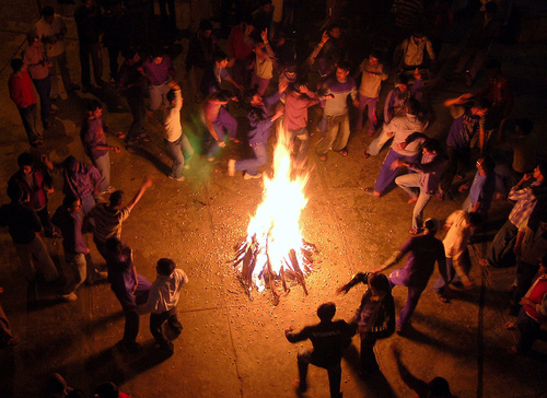 Lohri. The Spring Festival of India, Holi - is a festival of colors.