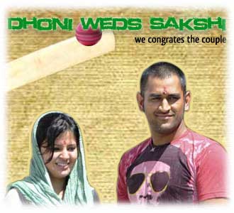 Dhoni Weds Sakshi
